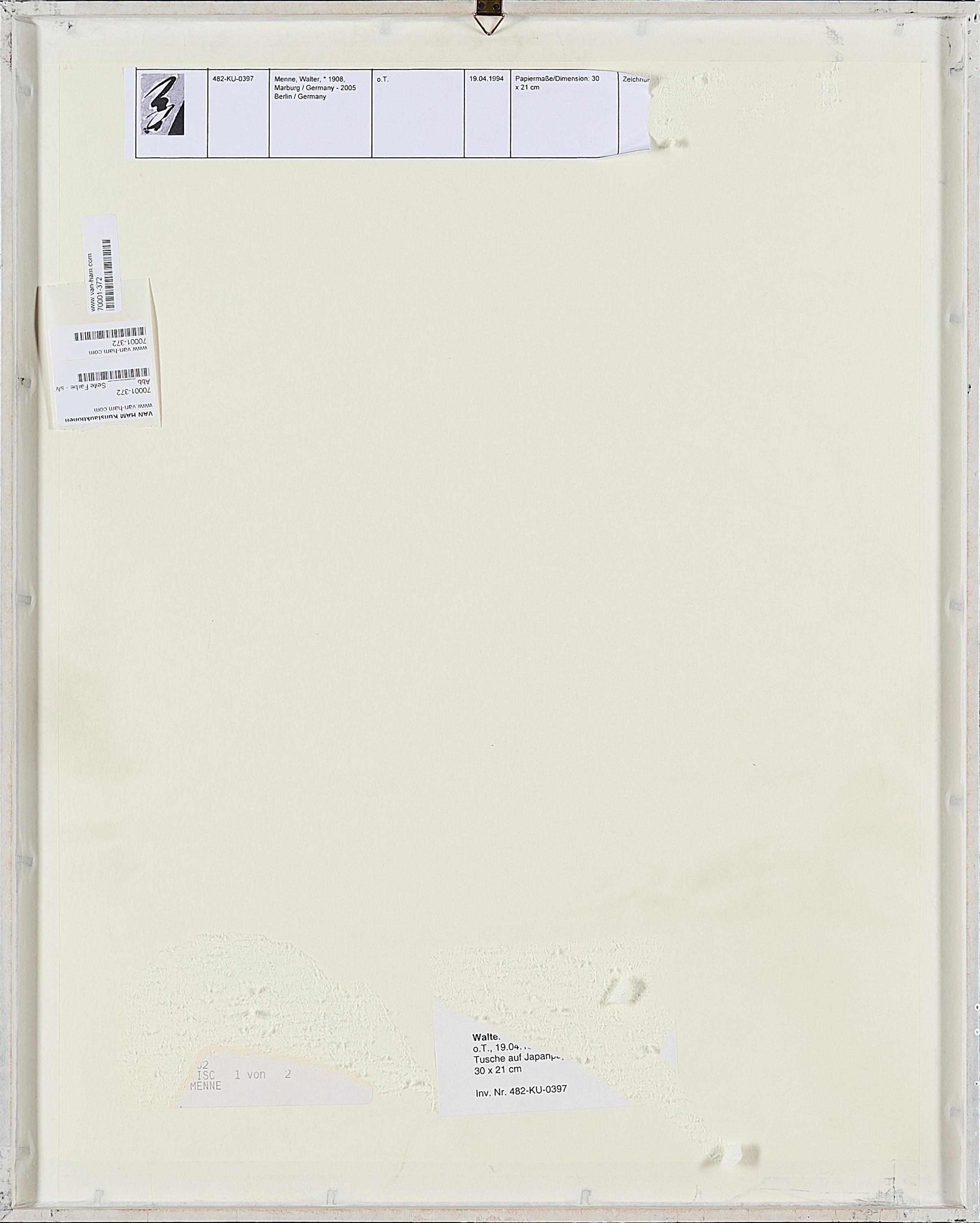 Artwork by Walter Menne, Mixed Lot of 5 Drawings, Made of India ink brush on thin