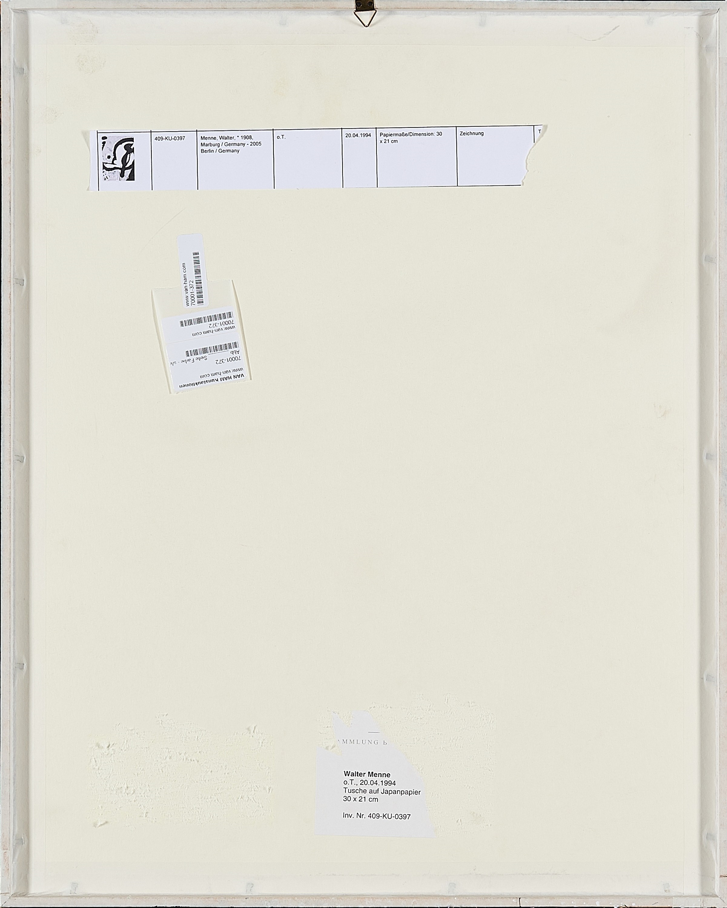 Artwork by Walter Menne, Mixed Lot of 5 Drawings, Made of India ink brush on thin