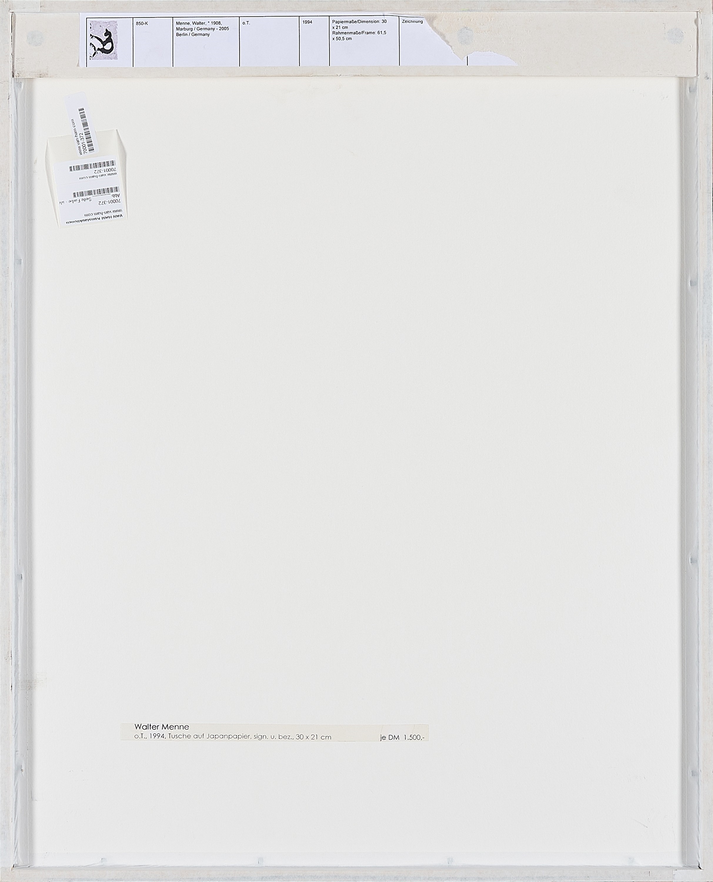 Artwork by Walter Menne, Mixed Lot of 5 Drawings, Made of India ink brush on thin