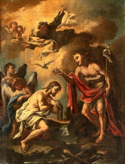 Battesimo di Cristo by Roman School, 19th Century