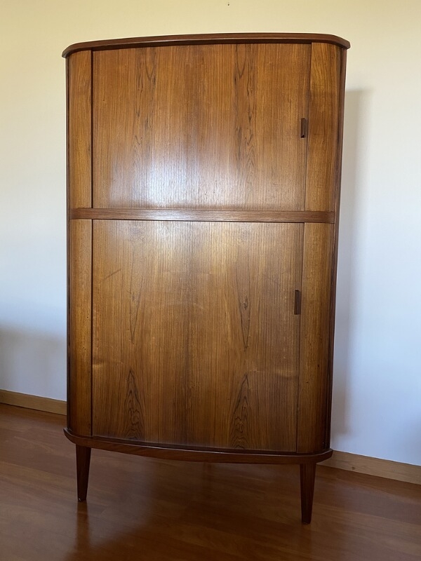 Hovmand Olsen Arne A Teak Corner Cabinet With Two Sliding Doors In Front Mutualart