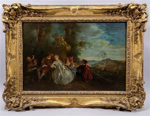 Fête galante by Jean-Antoine Watteau, French School, 18th Century