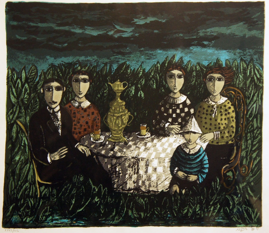 Yosl Bergner | Tea Party In The Night | MutualArt