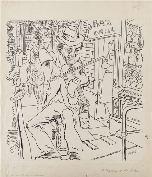 A Paganini of the Gutter by George Grosz, 1941