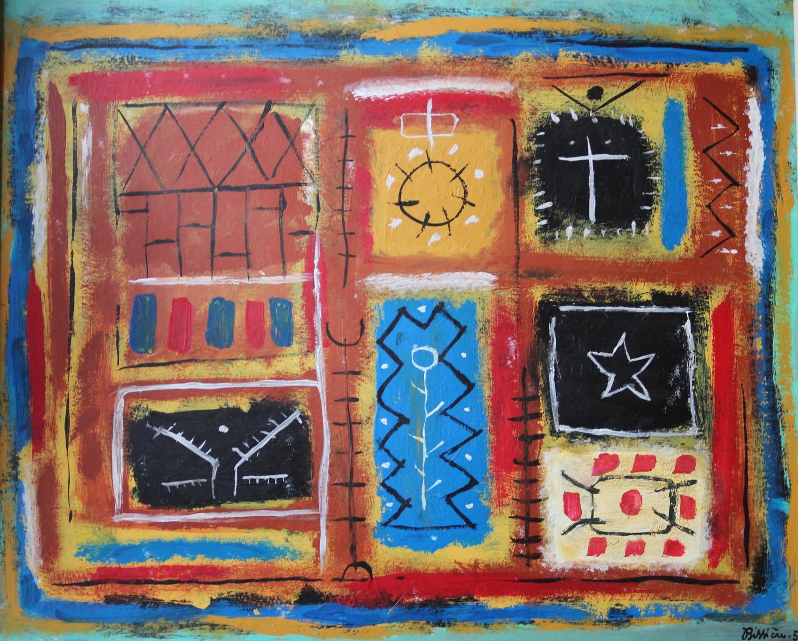 Artwork by Roger Bissière, Composition, Made of Oil on panel