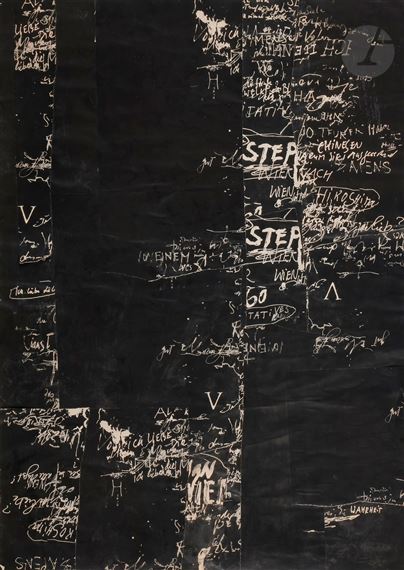 Poème-décollage by Winfred Gaul, 1960