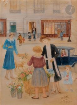 Two works: La Marchande de fleurs; On joint : Bagatelle - Désirée Helle