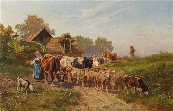Gustav Ranzoni | Returning Home from the Field | MutualArt