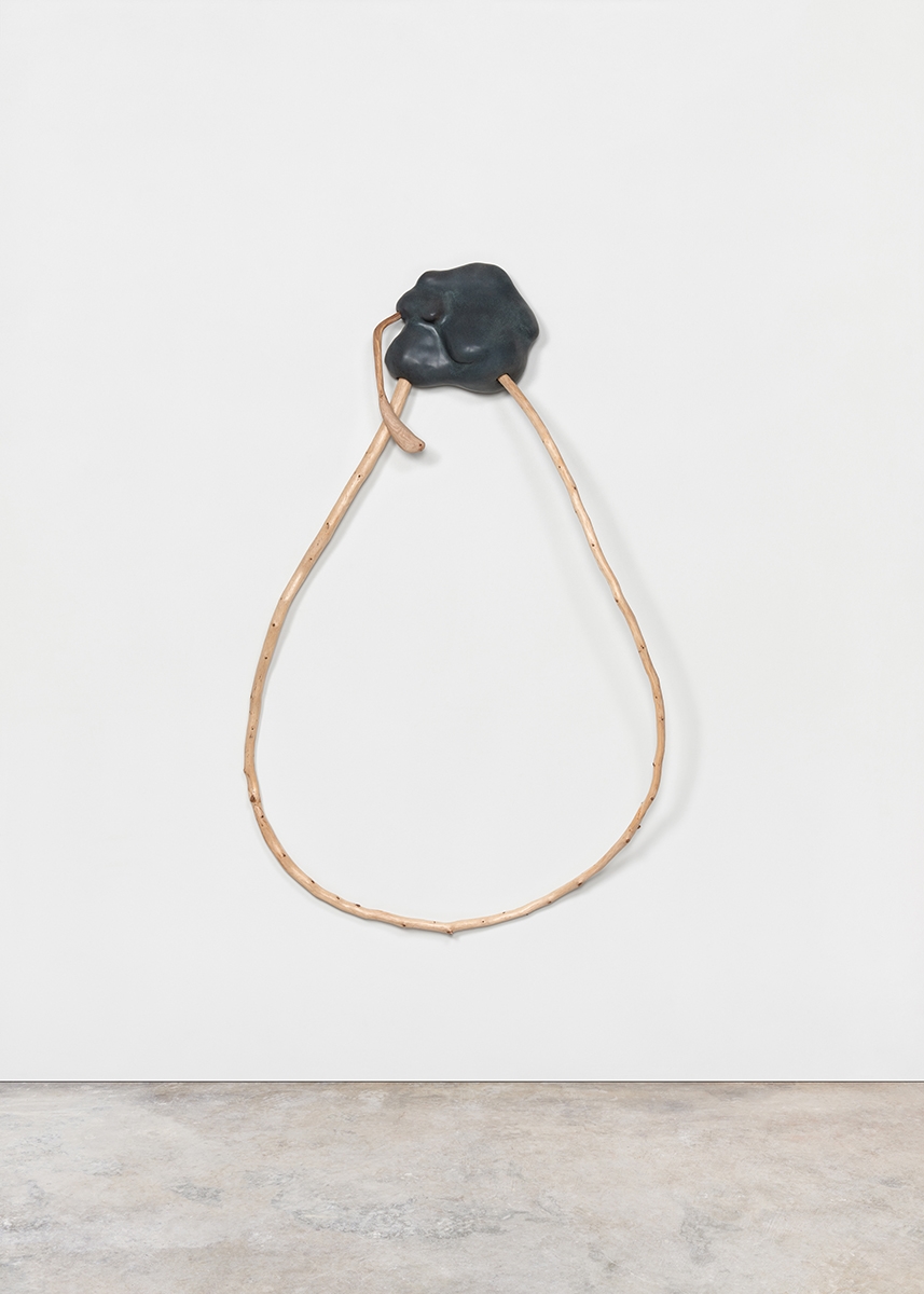 Artwork by Nathan Lynch, The Extended Line, Made of glazed ceramic, cedar, walnut