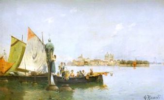 Vorbereitungen zur venetianischen Regatta - G. Ricardi