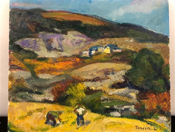 Paysans aux champs by Louis Toncini, 1989