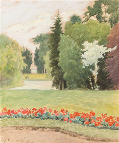 In park by Józef Wodziński