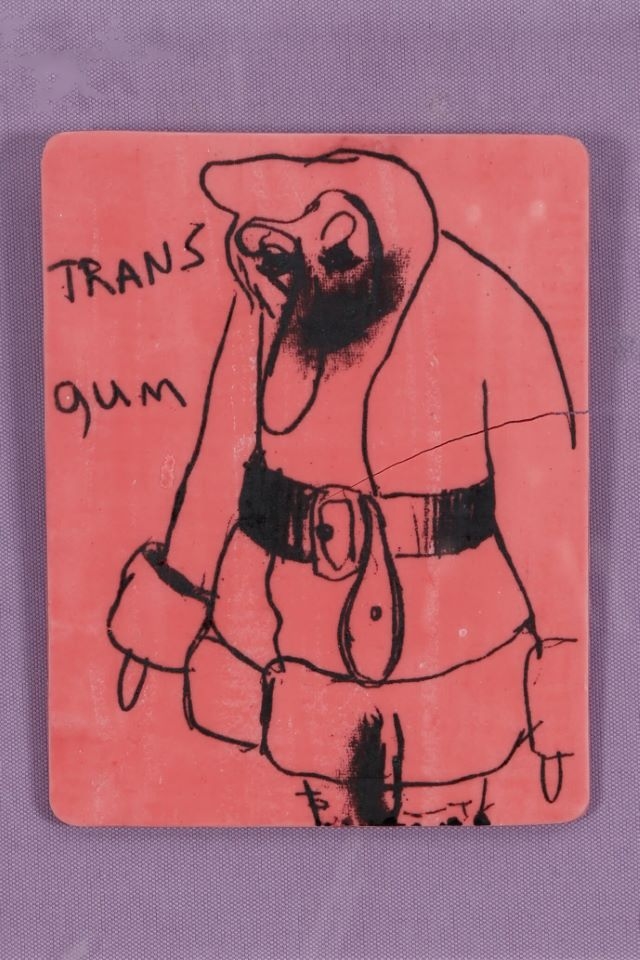 Artwork by Paul McCarthy, Trans gum, Made of Serigraph on chewing gum