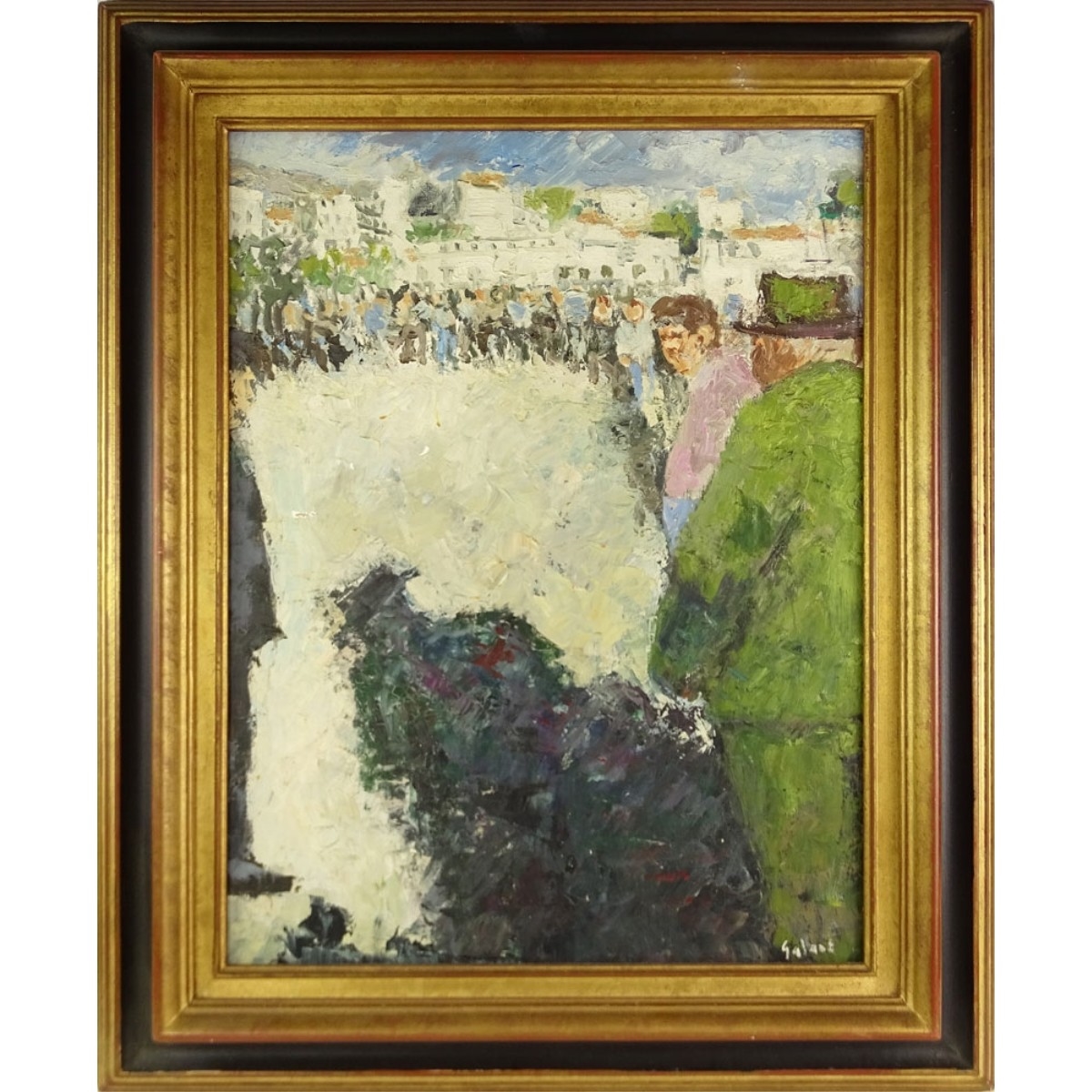 Artwork by Rene Galant, La Pentaque a Cannes, Made of oil on canvas