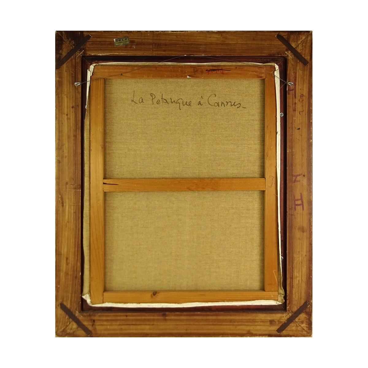 Artwork by Rene Galant, La Pentaque a Cannes, Made of oil on canvas