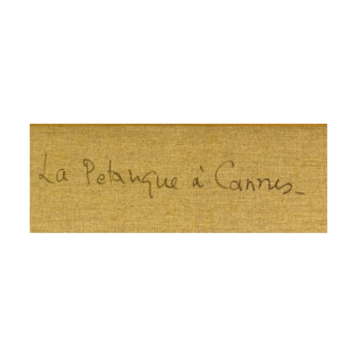 Artwork by Rene Galant, La Pentaque a Cannes, Made of oil on canvas