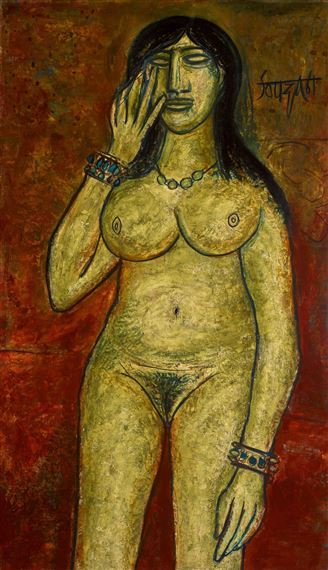 UNTITLED (NUDE) by Francis Newton Souza, Painted in 1961