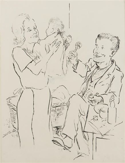 Familienglück - Young Couples Happiness by George Grosz, 1932