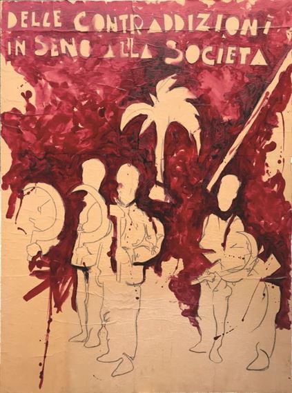 Delle contraddizioni in seno alla società by Mario Schifano, 1970