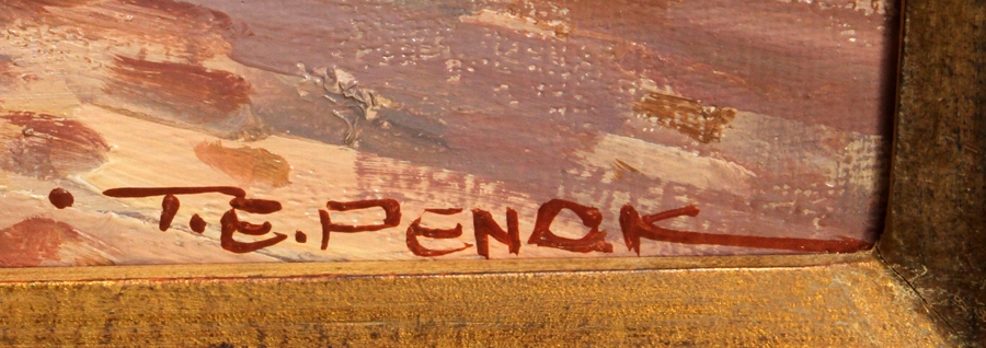 T. E. Penck | FRENCH STREET SCENE (Circa 1960) | MutualArt