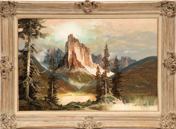 MOUNTAIN SCENE by Heinz Munnich, 1973