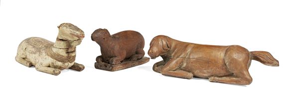 Three Works: Animal Sculptures by Indonesian School, 20th Century, 20th century