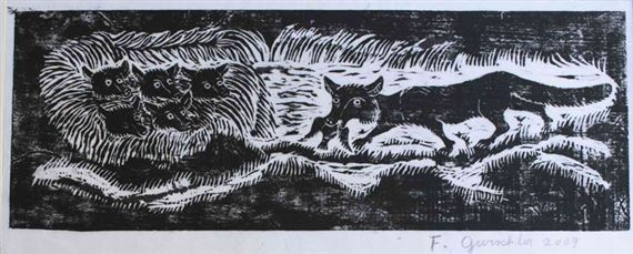 Füchsin im Bau by Friedrich Gurschler, 2009