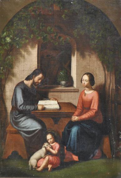 Hl. Familie by Nazarene School, 19th Century, circa 1840