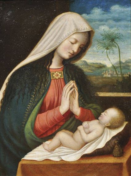 Madonna mit Kind by Nazarene School, 19th Century, circa 1850