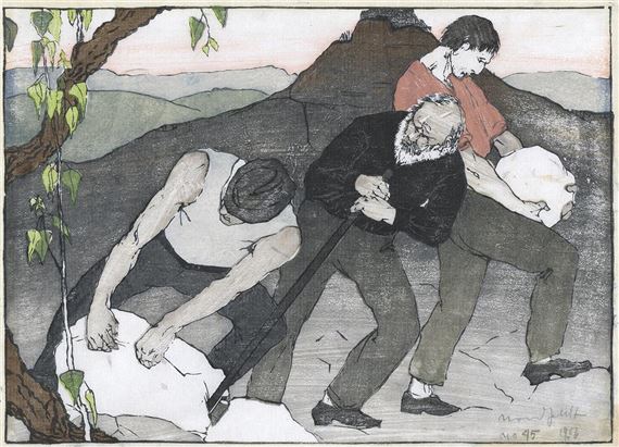 The Quarry by B.J.O. Nordfeldt, 1906