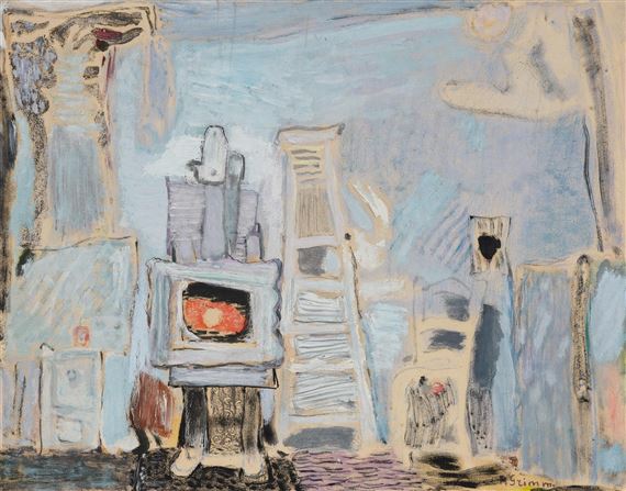 View of the artist's studio by Pierre Grimm, Circa 1950