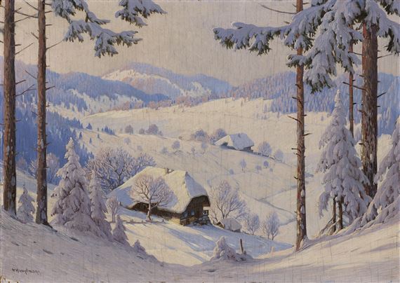 Sunny Winter's Day in a Black Forest Valley by Karl Hauptmann