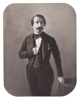 Untitled portrait (Man with arm in vest), early 1850s - Niépce De Saint-victor