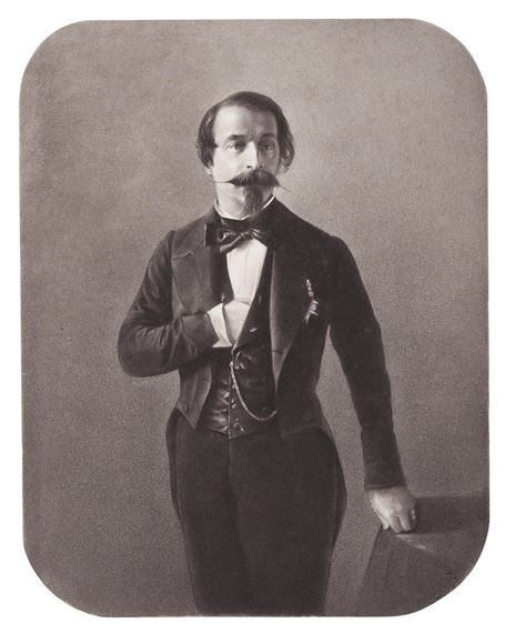 Untitled portrait (Man with arm in vest), early 1850s - Niépce De Saint-victor