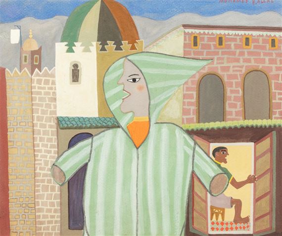 Personnage au burnous by Mohamed Ben Allal