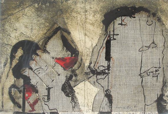 Weintrinker by Willy Valier, 1965