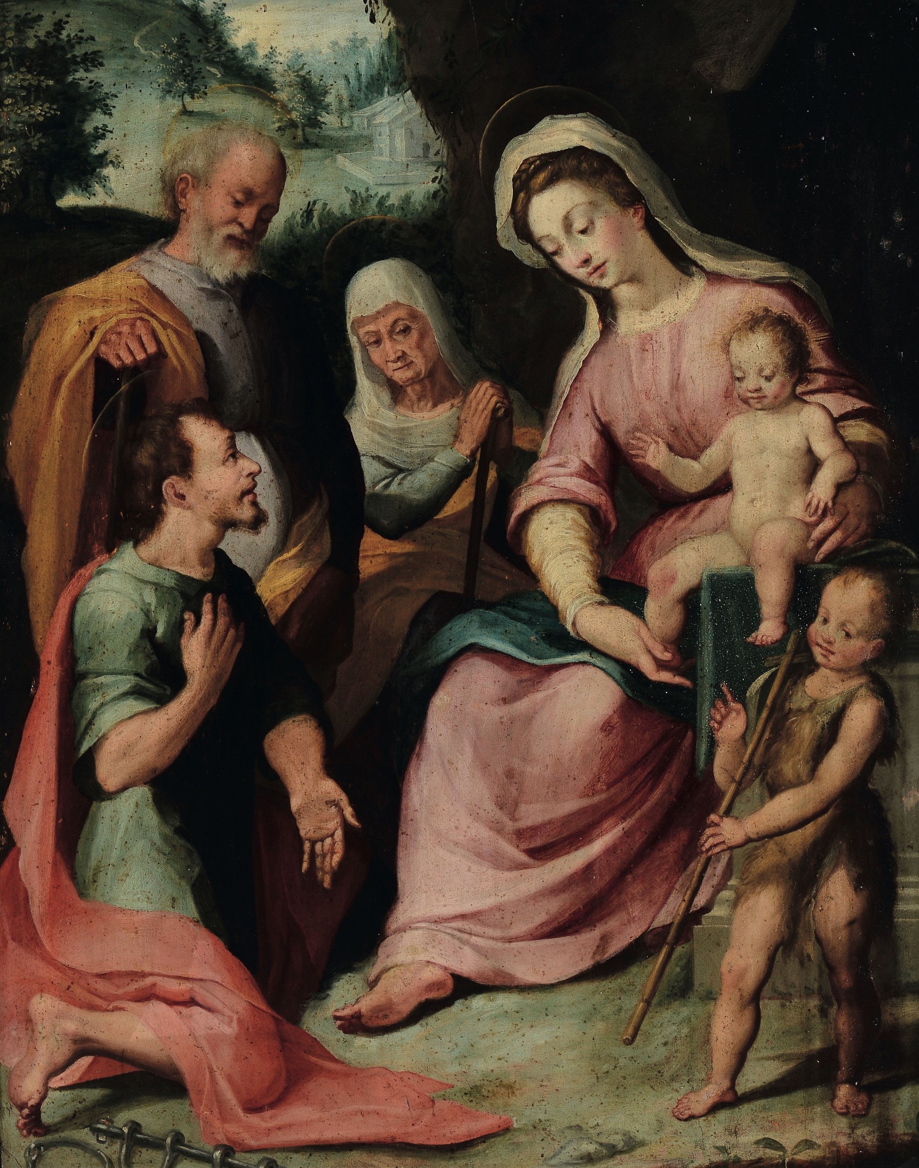 Santi di Tito | Sacra Famiglia con San Giovannino e Santi | MutualArt
