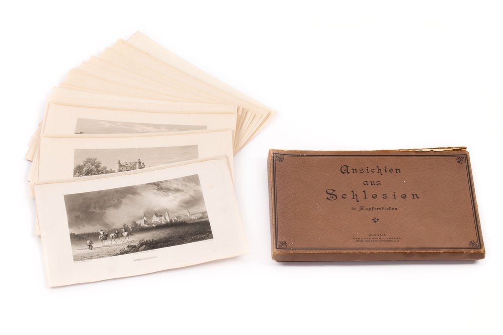 Artwork by Theodor Blätterbauer, Kaspar Ulrich Huber, "Ansichten aus Schlesien" (Views ofi Śląsk) after Theodor Blätterbauer, Made of steel engraving/paper