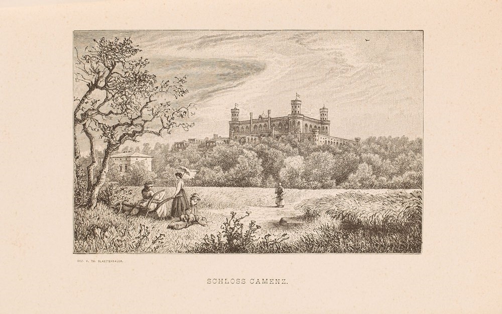 Artwork by Theodor Blätterbauer, Kaspar Ulrich Huber, "Ansichten aus Schlesien" (Views ofi Śląsk) after Theodor Blätterbauer, Made of steel engraving/paper