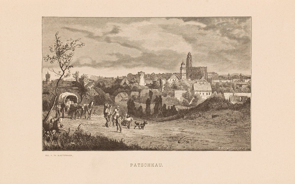 Artwork by Theodor Blätterbauer, Kaspar Ulrich Huber, "Ansichten aus Schlesien" (Views ofi Śląsk) after Theodor Blätterbauer, Made of steel engraving/paper