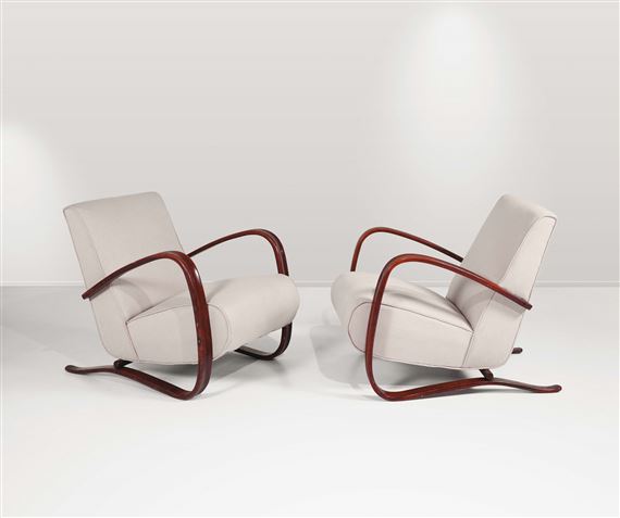 Coppia di poltrone modello H269 by Jindrich Halabala, circa 1930