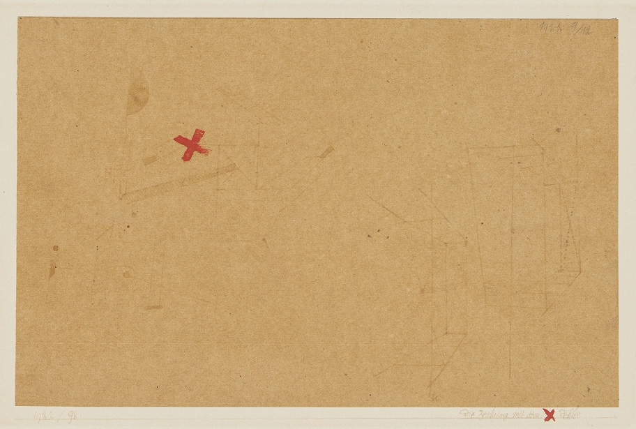 THE DRAWING WITH THE X FLAW by Paul Klee, 1922