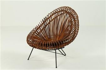 Poltrona midollino - Vittorio Bonacina