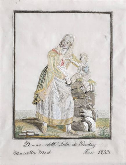 Two Works: Donna dell’Isola di Procida; Contadino Padolano presso Napoli - Marietta Merl