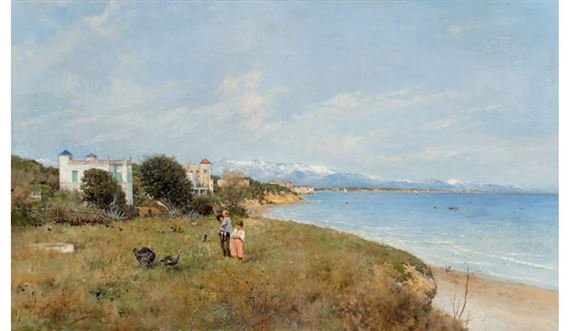 On the Mediterranean by Rafael Senet, 1893