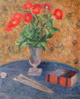 Martwa natura z bukietem cynii - Zbigniew Pronaszko