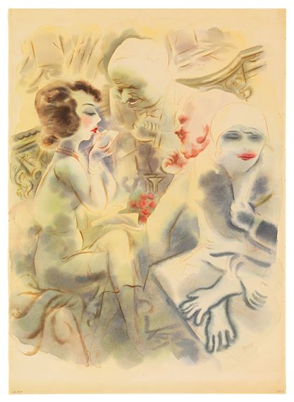 BLICK HINEIN (LOOKING IN) by George Grosz, Executed in 1930