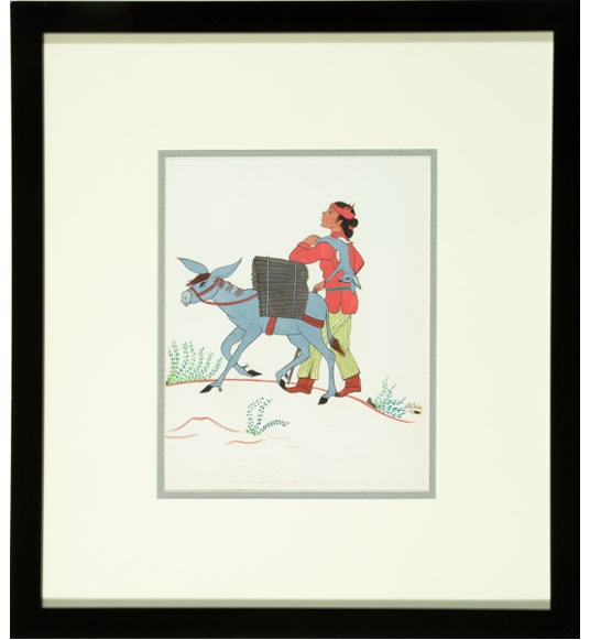 Artwork by Merina Lujan, Fire Medicine, Made of gouache on paper