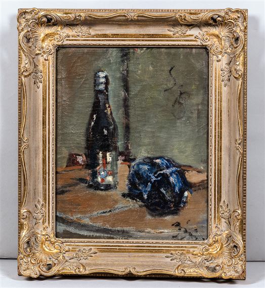 Natura morta con bottiglia by Filippo de Pisis, 1946