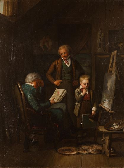 The Art Tutor by Alexandre-Marie Guillemin, 1847